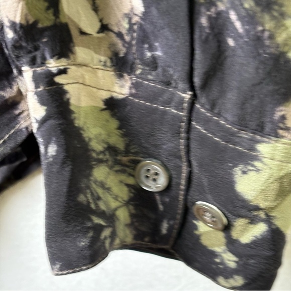 EQUIPMENT FEMME Silk Blouse Camo Batik Tie Die Multicolor S - Picture 11 of 17